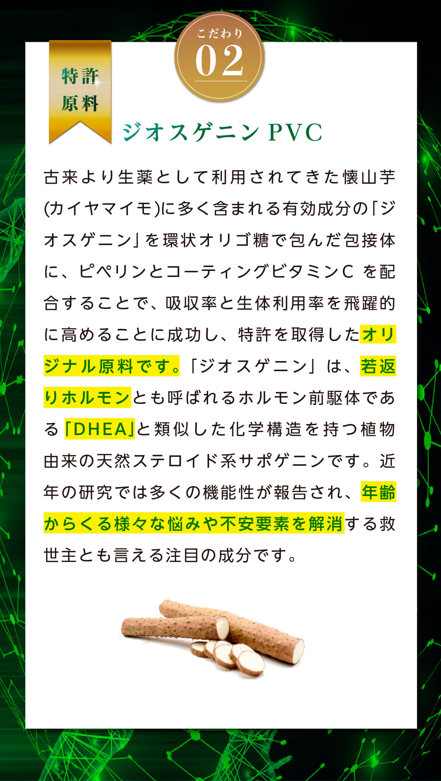 ベネシード　ジオスゲニン　山芋